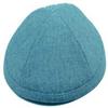 A1 Skullcap Linen Fabric Kippot Single or Bulk Kippah Optional Custom Imprinting Inside for Your Speacial Event  Coral Blue view 1
