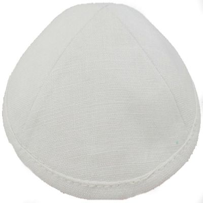 A1 Skullcap Linen Fabric Kippot Single or Bulk Kippah Optional Custom Imprinting Inside for Your Speacial Event  Grey