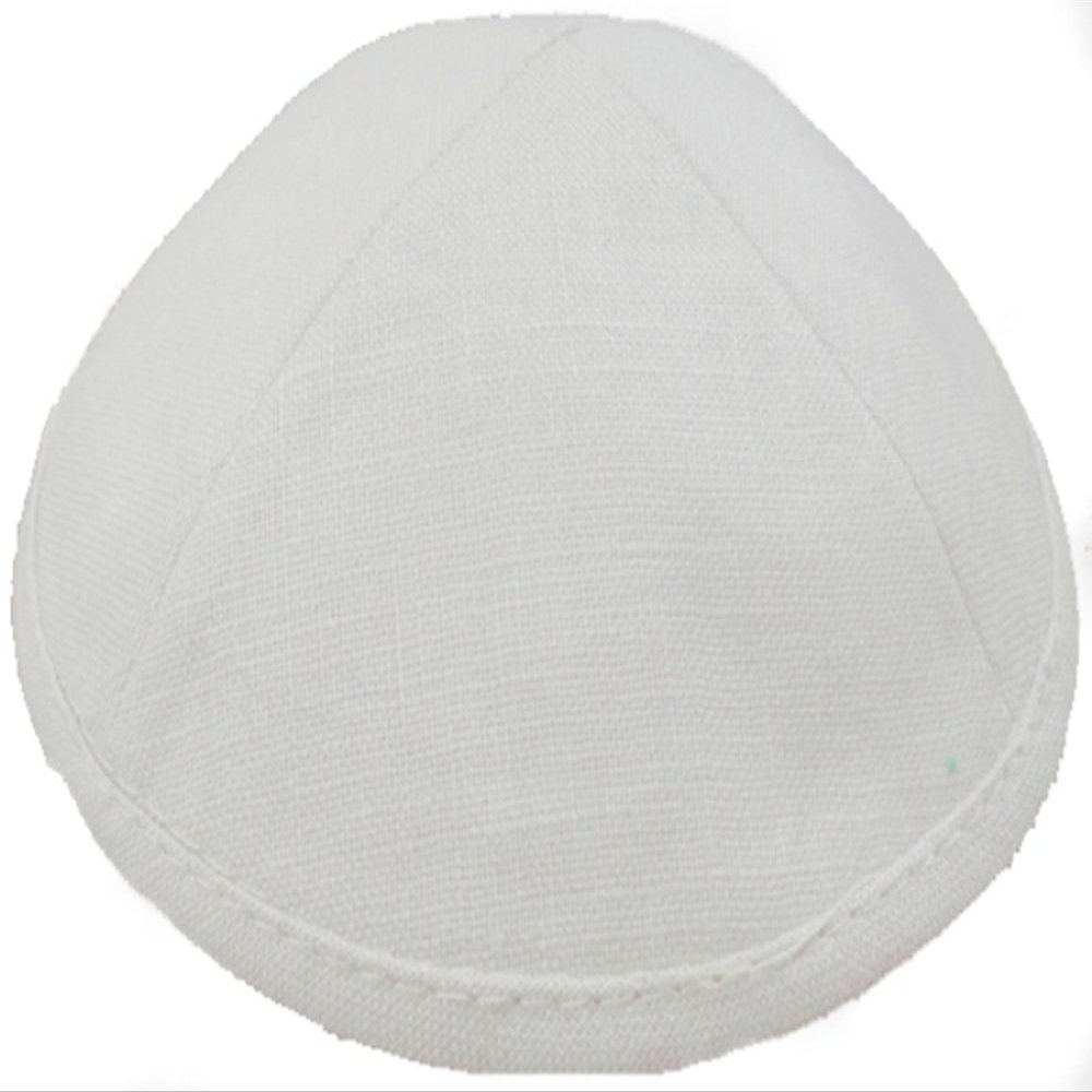 A1 Skullcap Linen Fabric Kippot Single or Bulk Kippah Optional Custom Imprinting Inside for Your Speacial Event  Grey