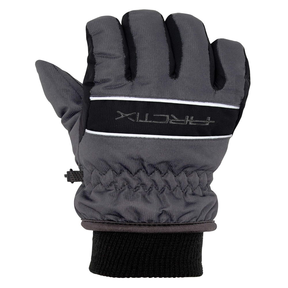 Arctix Kids Whiteout Insulated Ski Gloves, Charcoal, X-Large