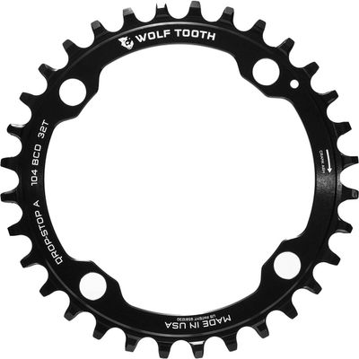 Wolf Tooth 96 BCD Spider Mountain Gravel Bike Chainring for Shimano XT M8000 and SLX M7000 (38 Tooth, Drop-Stop A, MTB)