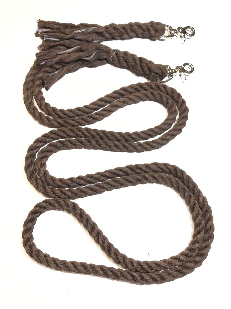 cotton reins Brown horse tack