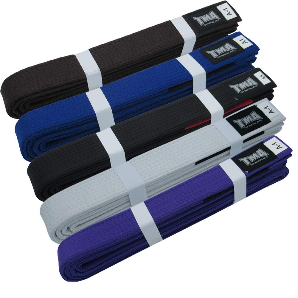 TMA Jiu Jitsu GI Belts BJJ Brazilian Fight Uniform Belt 100% Cotton MMA US (Brown, A4)