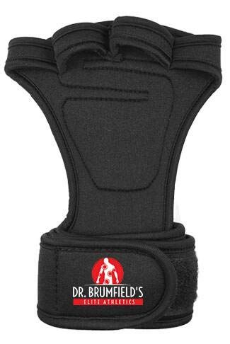 Dr. Brumfield Elite Athletics Ventilated Weight Lifitng Gloves with Wrist Wraps and Full Palm and Grip Protection for Men and Women