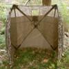 AUSCAMOTEK Leafy Hunting Blind Portable Ground Blind, Quick Setup Lightweight Deer Blind Camouflage Tent Brown view 3