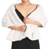 Aukmla Long Wedding Faux Fur Wraps and Shawls Wedding Bridal Stole for Brides and Bridesmaids (White) view 1