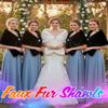 Aukmla Long Wedding Faux Fur Wraps and Shawls Wedding Bridal Stole for Brides and Bridesmaids (White) view 3