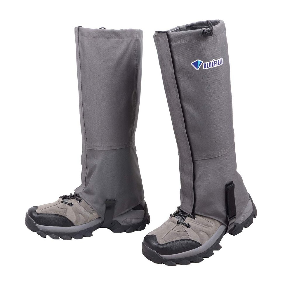 Azarxis Hiking Gaiters for Outdoor Camping Running Walking Backpacking Women Men Ankle Leg Guard Boot Legging Cover Snow Lightweight Waterproof Durable Wrap Mountain Hunting Climbing (Dark Grey, XL)