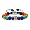 7 Chakra Tree Of Life Charm Bracelets Multicolor Beads Stones Weave Rope Bracelet Yoga Bracelets view 1