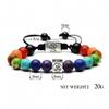 7 Chakra Tree Of Life Charm Bracelets Multicolor Beads Stones Weave Rope Bracelet Yoga Bracelets view 3