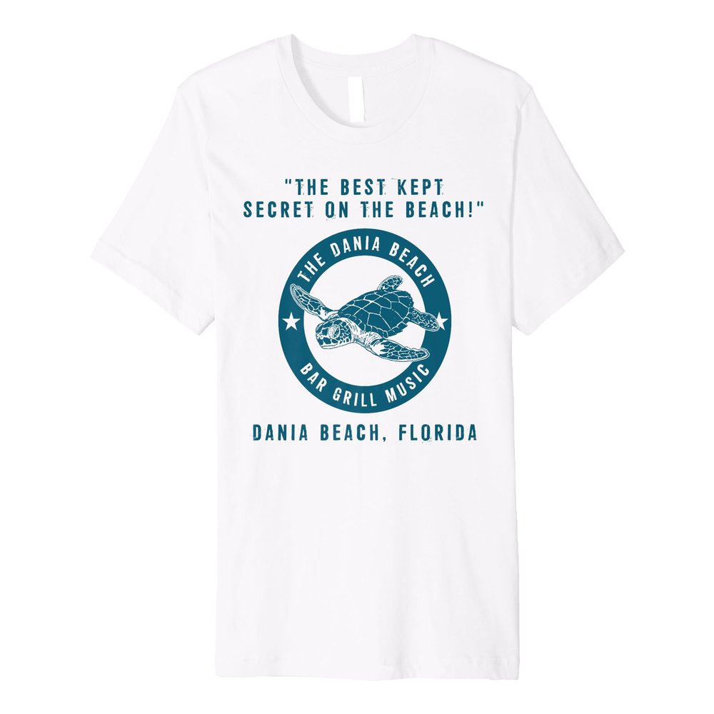 The Dania Beach Bar Grill Music Sea Turtle Tee Shirt