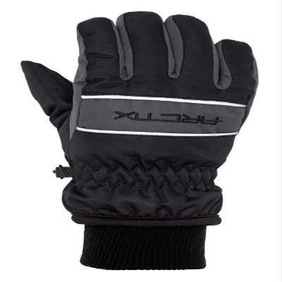 Arctix Kids Whiteout Insulated Ski Gloves, Black, Large