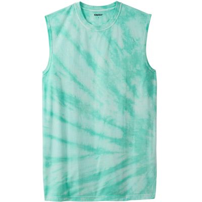KingSize Men's Big & Tall Shrink-Less Lightweight Muscle T-Shirt - 8XL, Tidal Green Marble