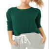 Bestisun Long Sleeve Yoga Shirts Open Back Workout Tops Backless Exercise Clothes for Women Loose Fit Deep Green S view 2