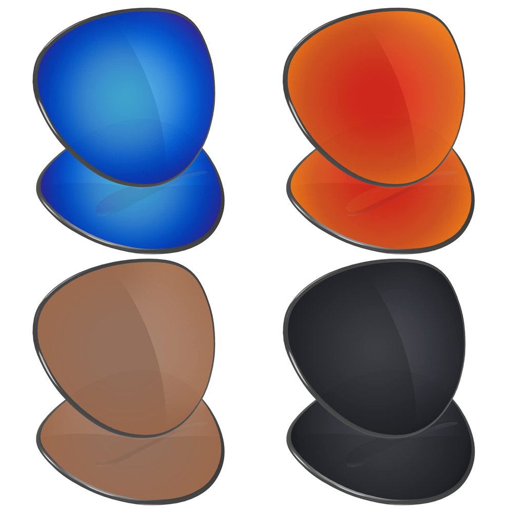 Galvanic Replacement Lenses for Oakley Dispatch 2 OO9150 Sunglasses - Black + Amber + Ruby + Ice