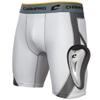 Champro Wind Up Compression Polyester/Spandex Sliding Short W/Cup, Youth Medium, White view 1