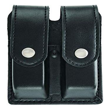 Air-Tek Quad Magazine Pouch - Single Stack - Nickel Snap - Plain Finish