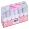 BRUBAKER 3 Pairs of Baby Socks Girls Boys 0-12 Months - Stripes and Triangles view 1