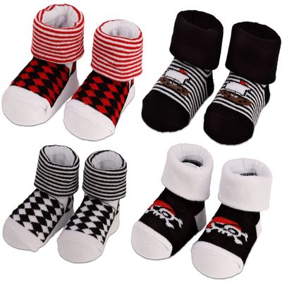 BRUBAKER 4 Pairs of Baby Socks Boys 0-12 Months - Pirate