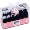 BRUBAKER 3 Pairs of Baby Socks Girls 0-12 Months - Festive Socks Black/White view 2