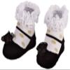 BRUBAKER 3 Pairs of Baby Socks Girls 0-12 Months - Festive Socks Black/White view 4