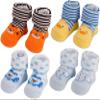 BRUBAKER 4 Pairs of Baby Socks Boys 0-12 Months - Animals view 1