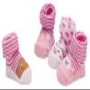 BRUBAKER 4 Pairs of Baby Socks Girls 0-12 Months - Animals Pink Yellow view 3