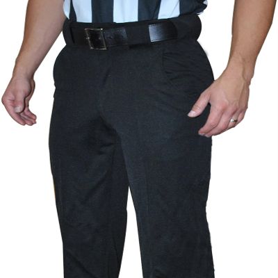 Smitty | FBS-179 | 4-Way Stretch Solid Black Lacrosse Pants | Referee's Choice (32)