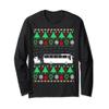 Santa Riding Sleigh Bus Driver Christmas Ugly Sweater Shirt view 1