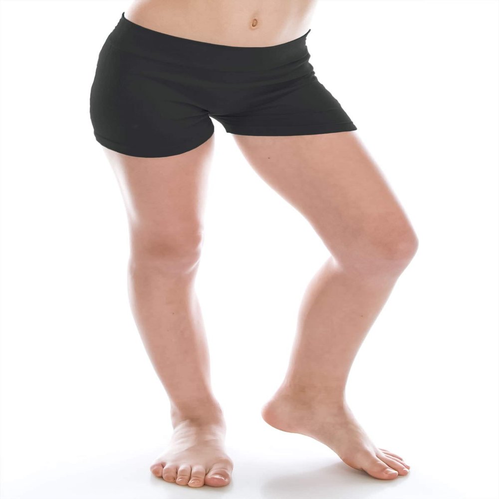 Kurve Girls Seamless Basic Boyshorts Underwear, UV Protective Fabric UPF 50+, Black, Girl 4/7