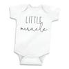 Bump and Beyond Designs Baby Surprise Pregnancy Announcement Little Miracle White, 0-3 Months view 1