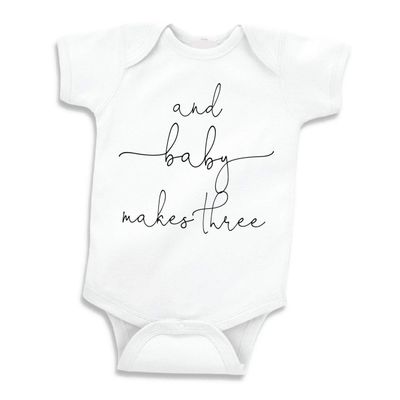 Bump and Beyond Designs Baby-Boys Announcement Gift Leotard for Family Newborn Baby Gift White, 3-6 Months