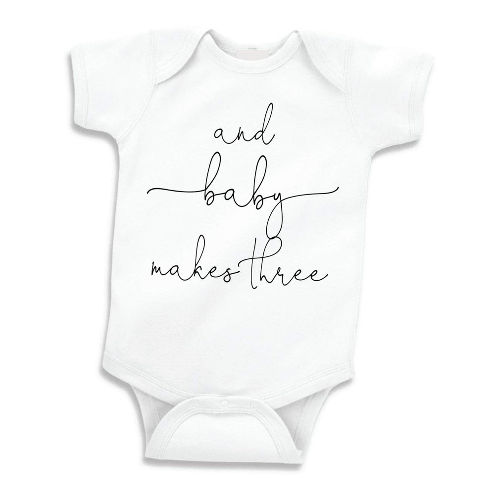 Bump and Beyond Designs Baby-Boys Announcement Gift Leotard for Family Newborn Baby Gift White, 3-6 Months