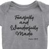 Aprojes Fearfully and Wonderfully Made Baby Bodysuit  Christian Baby Clothes (24 Months, Heather Grey) view 2