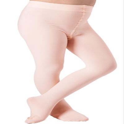 DIPUG Ballet Tights for Girls Dance Tights Toddler Thick Soft Footed Kids Pink Stockings Size 5t 6 7 8, 1 Pack