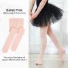 DIPUG Ballet Tights for Girls Dance Tights Toddler Thick Soft Footed Kids Pink Stockings Size 5t 6 7 8, 1 Pack view 2