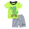Baby Toddler Boys Summer Clothes Outfits 1-6 Years Old Kids Short Sleeve Dinosaur Tees Squama Print Shorts Sets (12-18 Months, Yellow) view 1