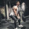 ZUEVI Men's Muscular Cut Open Sides Bodybuilding Tank Top Gym Workout Stringer T-Shirt (ZArmy Green-M) view 3