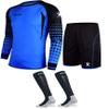 KELME Soccer Goalie Jersey Padded Uniform Kit - Goalkeeper Jersey, Shorts & Socks - Mens Football Padded Shirt - Kids and Adult Sizes (Blue, Kids 8) view 1