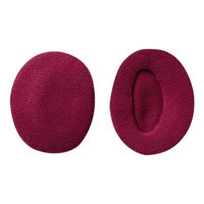 Aurya Bandless Ear Warmers, Soft Fleece Earmuffs for Men, Women and Kids, Compact Thermal Ear Covers for Winter Outdoor Activities, 3 Sizes(Wine Red)
