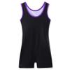 BAOHULU Leotard for Toddler Girls Gymnastics Shorts Sparkle Embroidery Tank Biketards One Piece B165_BlackPurple_150 view 2