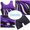 BAOHULU Leotard for Toddler Girls Gymnastics Shorts Sparkle Embroidery Tank Biketards One Piece B165_BlackPurple_150 view 3