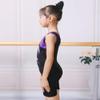 BAOHULU Leotard for Toddler Girls Gymnastics Shorts Sparkle Embroidery Tank Biketards One Piece B165_BlackPurple_150 view 4