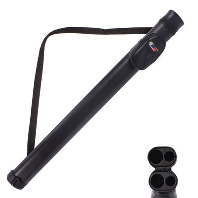 GSE Games & Sports Expert Billiard Cue Cases, 1x1 Deluxe Hard Billiard Pool Cue Stick Carrying Case, Pool Billiards Accessories (Deluxe Black)