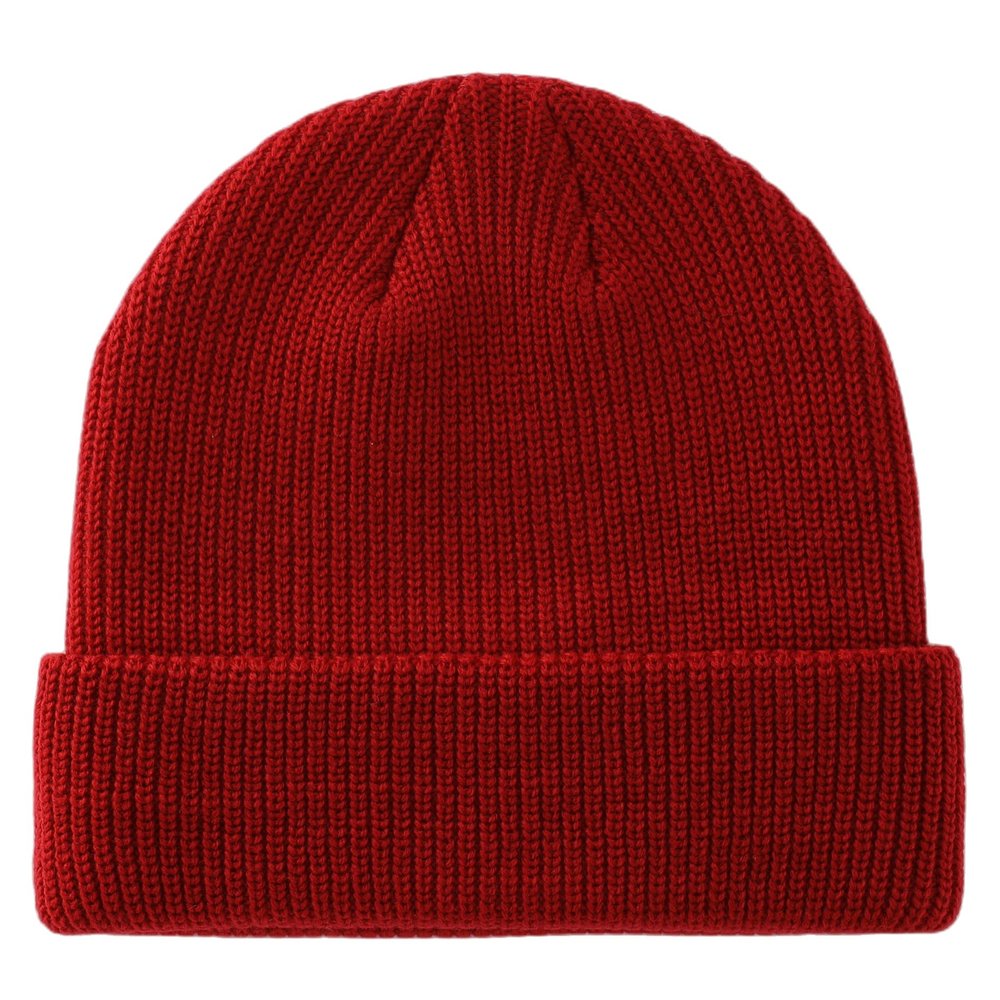 Connectyle Classic Men's Warm Winter Hats Acrylic Knit Cuff Beanie Cap Daily Beanie Hat (Dark Red)