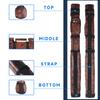 GSE Games & Sports Expert 2x2 Deluxe Hard Billiard Pool Cue Stick Carrying Case, Billiard Cue Case, Billiards Accessories (Square - Brown) view 3