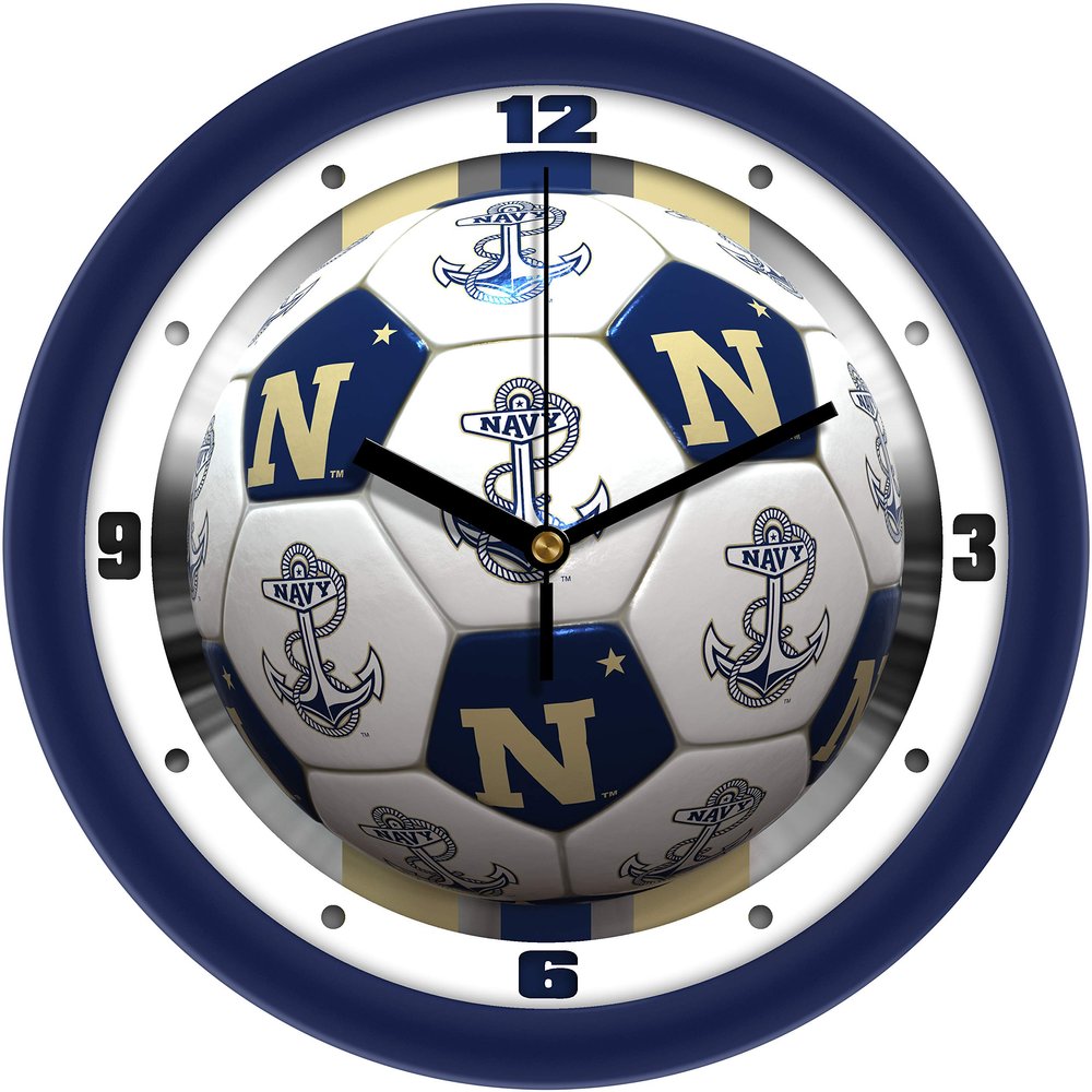 SunTime Naval Academy Midshipmen Soccer Wall Clock