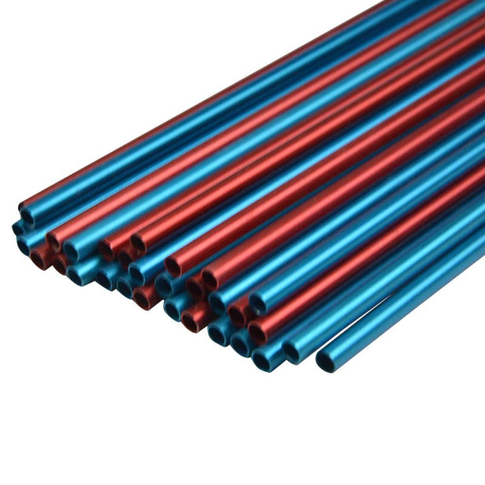ZSHJGJR 30" Archery Hunting Arrow Shaft Aluminum Arrow Spine 500 for DIY Hunting Arrows Bare Raw Shaft Recurve Bow Compound Bow 12 Pack (Blue)