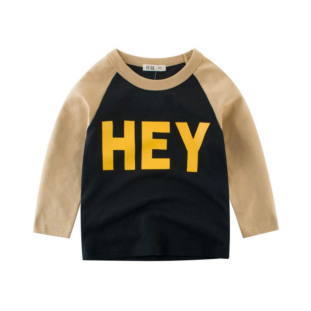 Lubooent Little Boys Toddler Giraffe Short Sleeve Tee T Shirt,Hey Size 3 Black