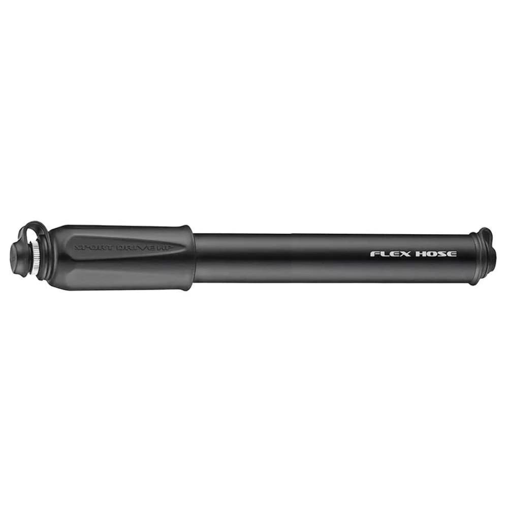 Lezyne Sport Drive HP Bicycle Hand Pump, 120psi, Road, Gravel Bike, Presta and Schrader Valve, High Pressure, Black, M, 216mm